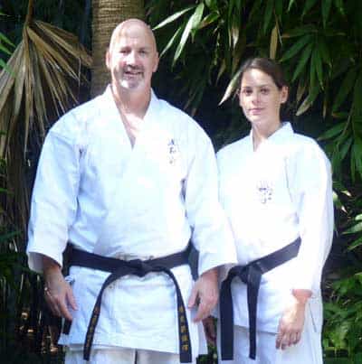 AGKK – Australian GoJu Kai Karate - Bernie Sensei with Student