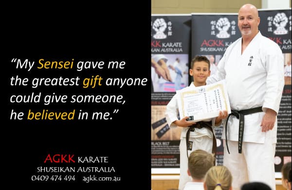 AGKK Karate - Sensei and Student
