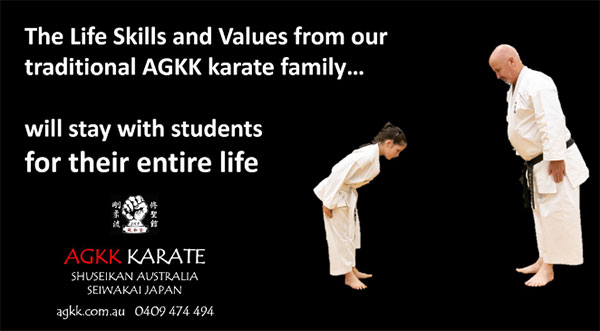 The Life Skills and Values from our traditional AGKK Karate Family will stay with students for life